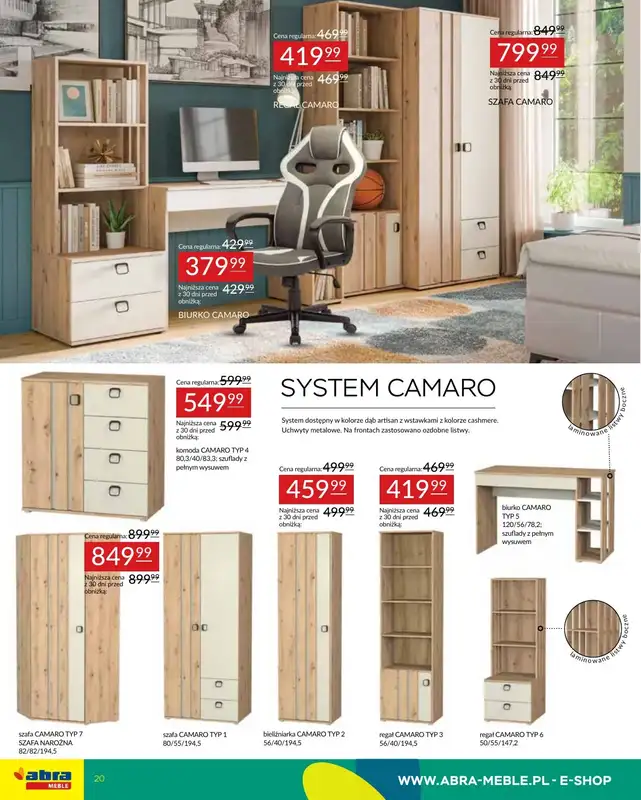 Abra Meble - gazetka promocyjna Oferta meblowa od poniedziałku 19.05 do czwartku 29.05 - strona 20