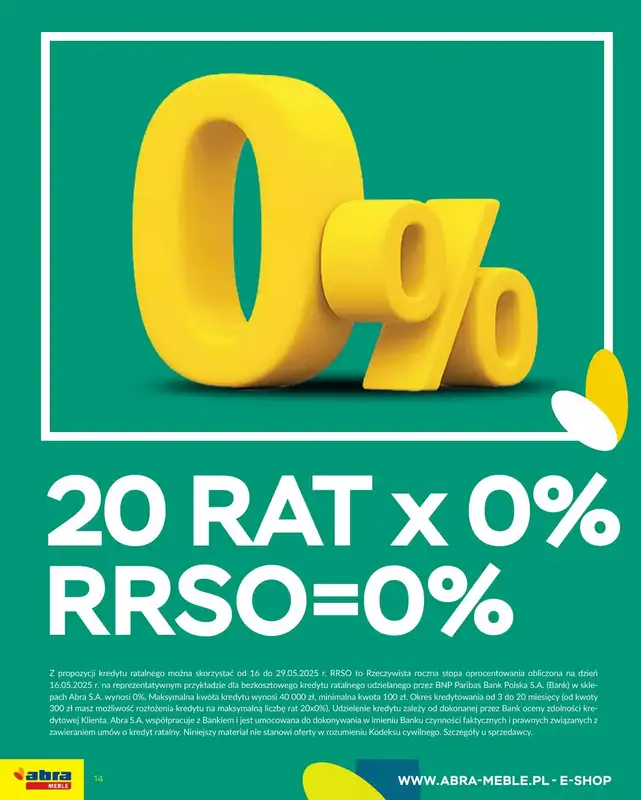 Abra Meble - gazetka promocyjna Oferta meblowa od poniedziałku 19.05 do czwartku 29.05 - strona 14