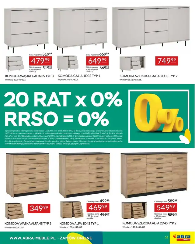 Abra Meble - gazetka promocyjna Oferta meblowa od poniedziałku 19.05 do czwartku 29.05 - strona 29