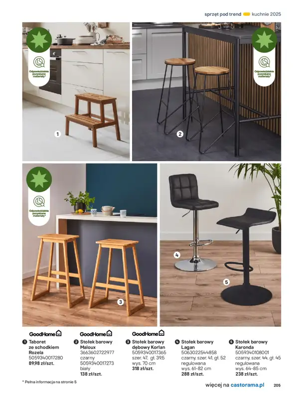Castorama - gazetka promocyjna Katalog Kuchnie 2025 od poniedziałku 19.05 do wtorku 30.09 - strona 205