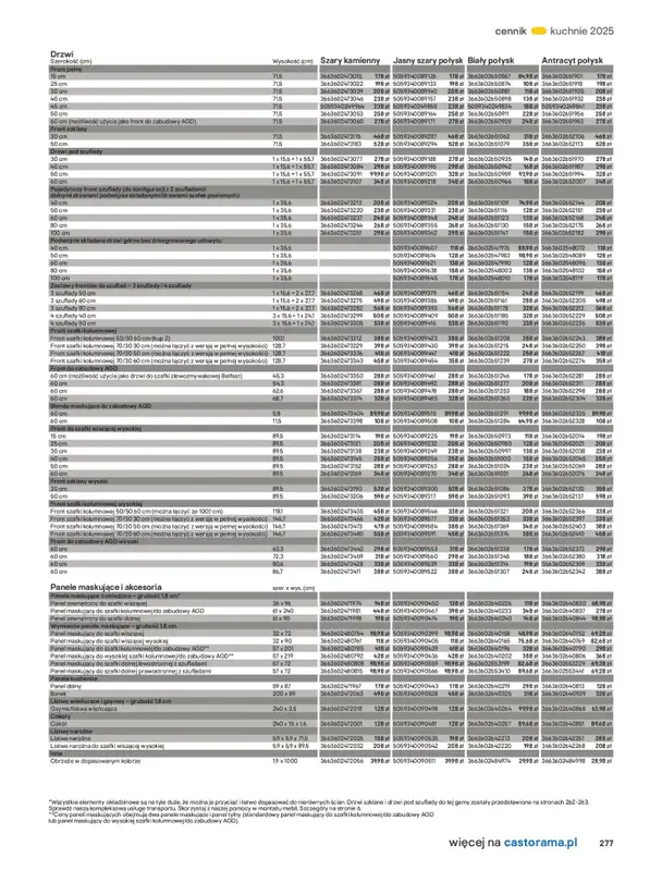Castorama - gazetka promocyjna Katalog Kuchnie 2025 od poniedziałku 19.05 do wtorku 30.09 - strona 277