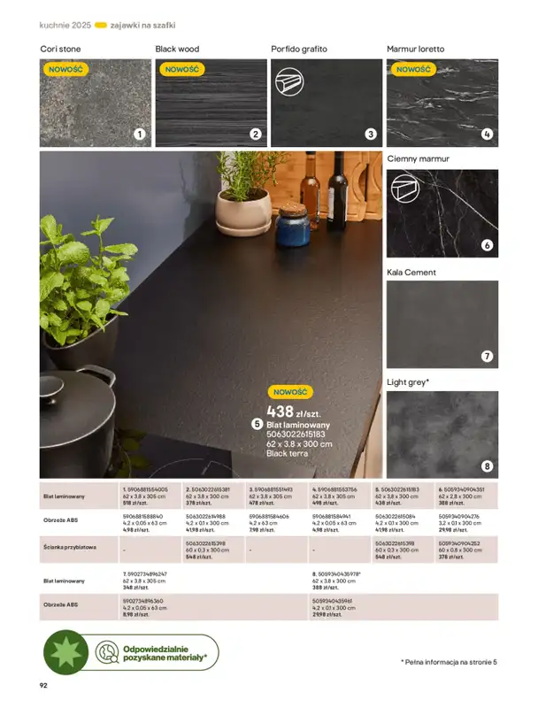 Castorama - gazetka promocyjna Katalog Kuchnie 2025 od poniedziałku 19.05 do wtorku 30.09 - strona 92