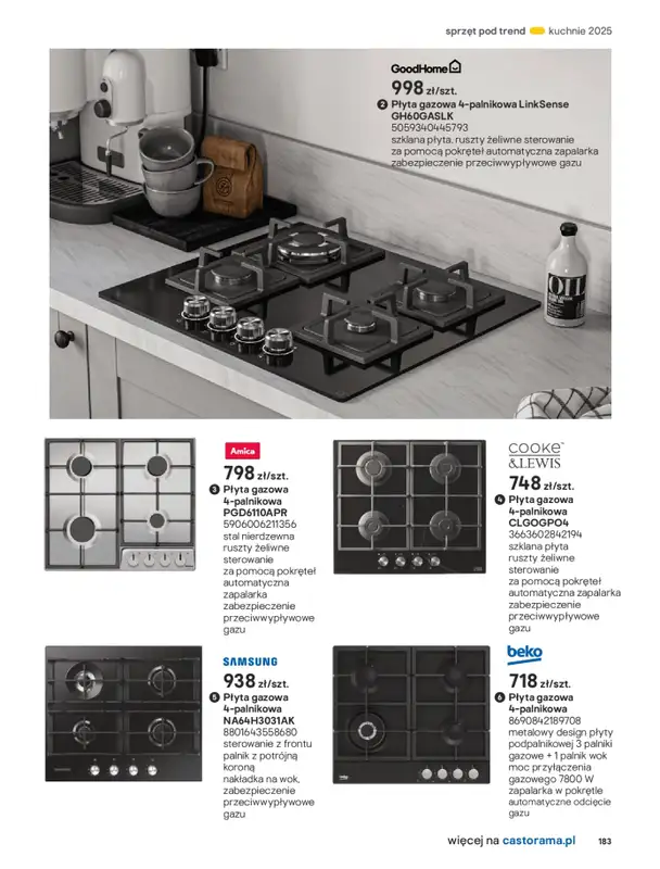 Castorama - gazetka promocyjna Katalog Kuchnie 2025 od poniedziałku 19.05 do wtorku 30.09 - strona 183