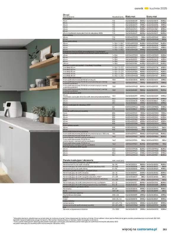 Castorama - gazetka promocyjna Katalog Kuchnie 2025 od poniedziałku 19.05 do wtorku 30.09 - strona 283