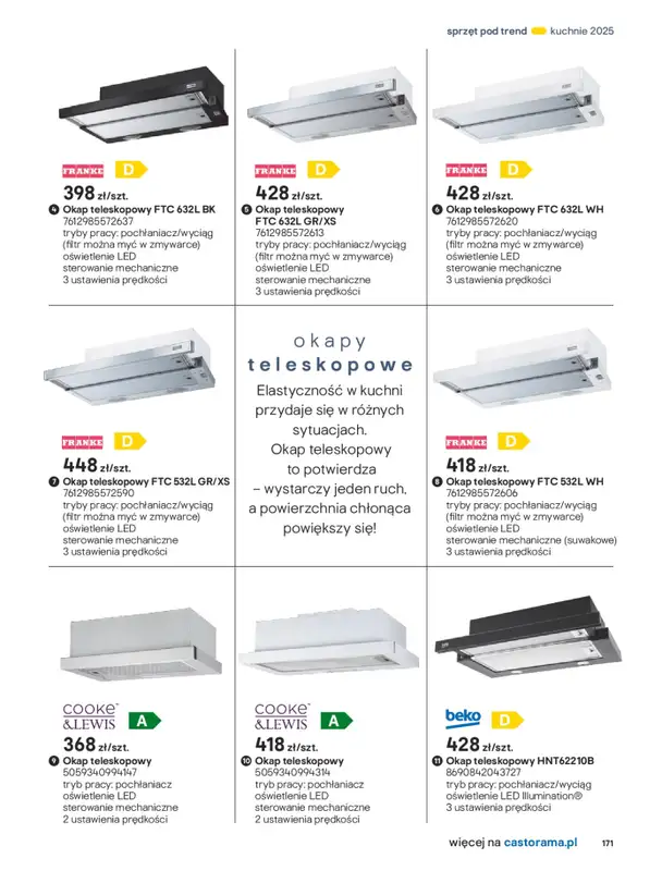 Castorama - gazetka promocyjna Katalog Kuchnie 2025 od poniedziałku 19.05 do wtorku 30.09 - strona 171