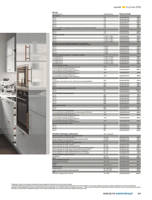 Castorama - gazetka promocyjna Katalog Kuchnie 2025 od poniedziałku 19.05 do wtorku 30.09 - strona 279
