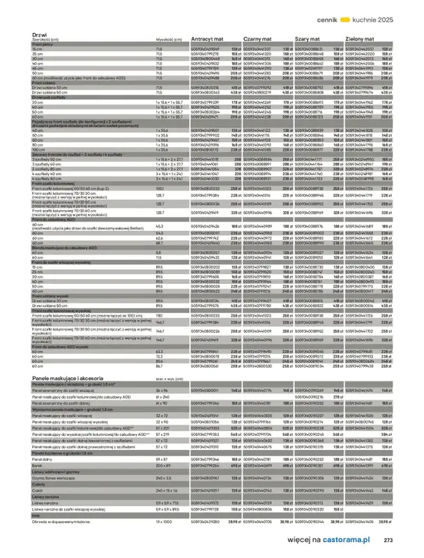 Castorama - gazetka promocyjna Katalog Kuchnie 2025 od poniedziałku 19.05 do wtorku 30.09 - strona 273