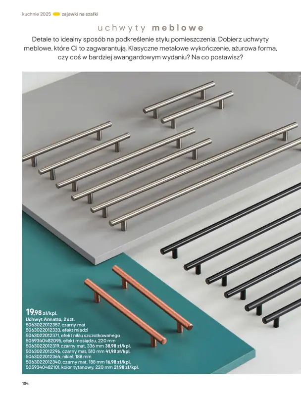 Castorama - gazetka promocyjna Katalog Kuchnie 2025 od poniedziałku 19.05 do wtorku 30.09 - strona 104