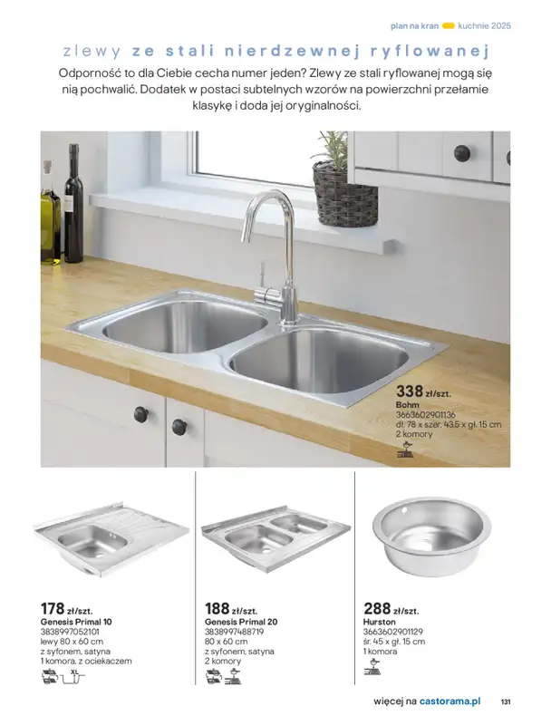 Castorama - gazetka promocyjna Katalog Kuchnie 2025 od poniedziałku 19.05 do wtorku 30.09 - strona 131