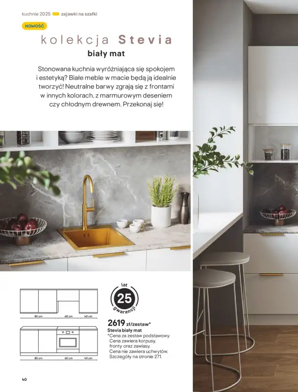 Castorama - gazetka promocyjna Katalog Kuchnie 2025 od poniedziałku 19.05 do wtorku 30.09 - strona 40