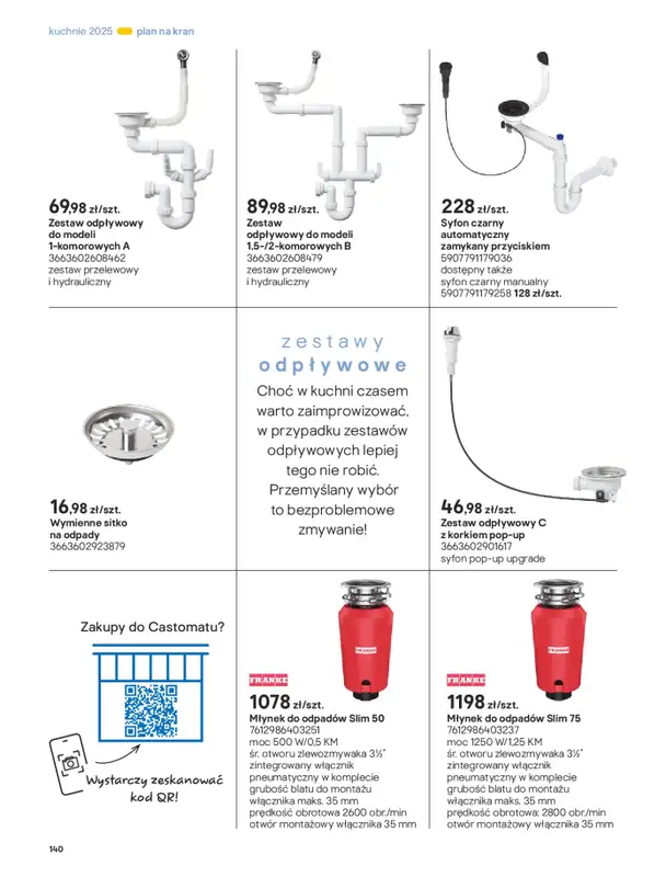 Castorama - gazetka promocyjna Katalog Kuchnie 2025 od poniedziałku 19.05 do wtorku 30.09 - strona 140