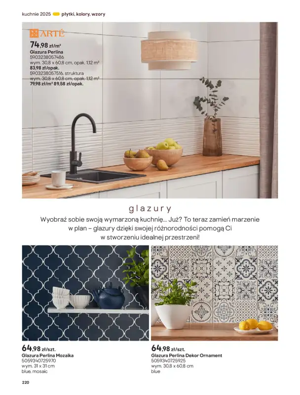 Castorama - gazetka promocyjna Katalog Kuchnie 2025 od poniedziałku 19.05 do wtorku 30.09 - strona 220