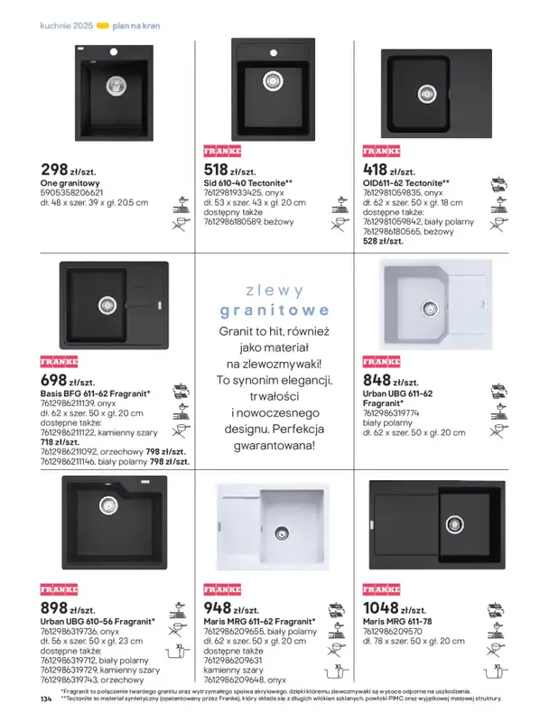 Castorama - gazetka promocyjna Katalog Kuchnie 2025 od poniedziałku 19.05 do wtorku 30.09 - strona 134