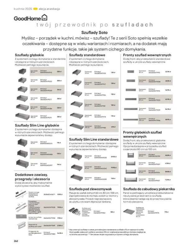 Castorama - gazetka promocyjna Katalog Kuchnie 2025 od poniedziałku 19.05 do wtorku 30.09 - strona 262