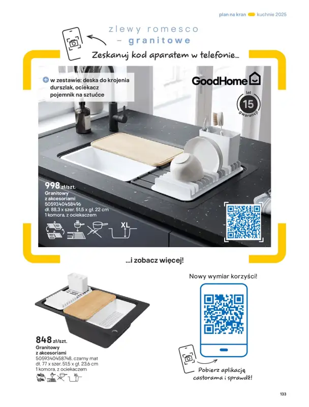 Castorama - gazetka promocyjna Katalog Kuchnie 2025 od poniedziałku 19.05 do wtorku 30.09 - strona 133
