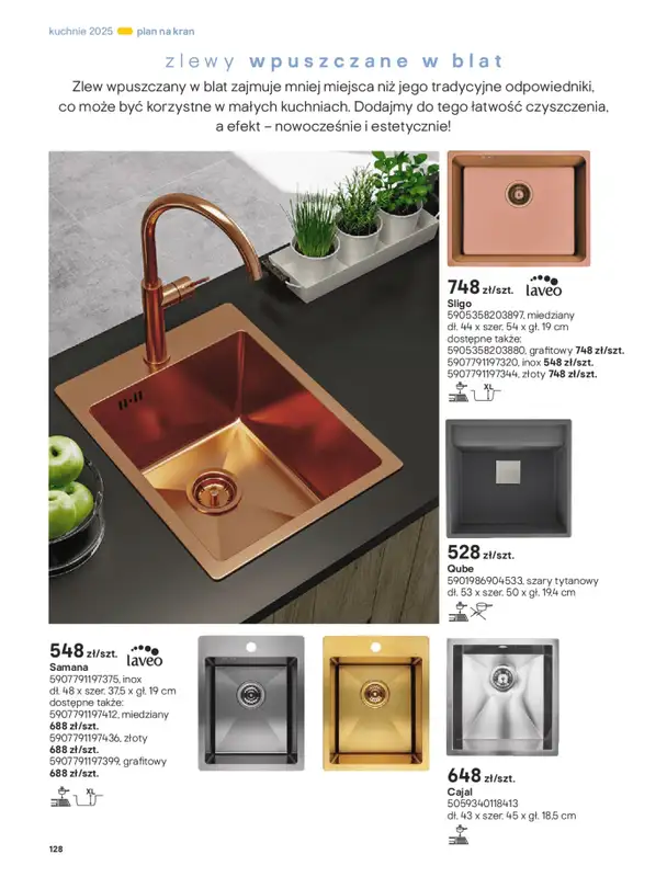 Castorama - gazetka promocyjna Katalog Kuchnie 2025 od poniedziałku 19.05 do wtorku 30.09 - strona 128
