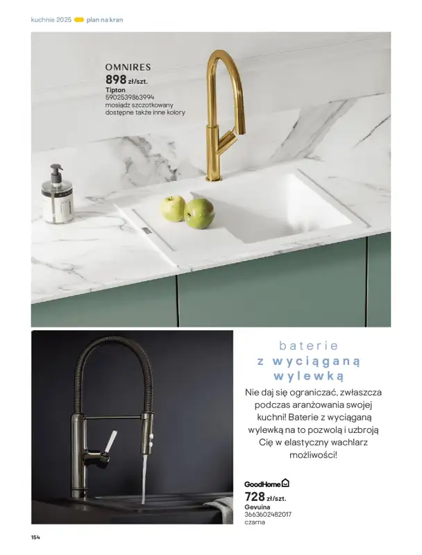 Castorama - gazetka promocyjna Katalog Kuchnie 2025 od poniedziałku 19.05 do wtorku 30.09 - strona 154