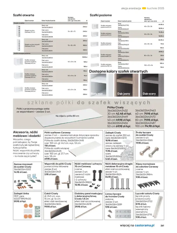 Castorama - gazetka promocyjna Katalog Kuchnie 2025 od poniedziałku 19.05 do wtorku 30.09 - strona 261