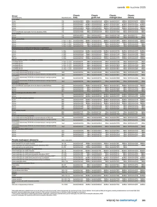 Castorama - gazetka promocyjna Katalog Kuchnie 2025 od poniedziałku 19.05 do wtorku 30.09 - strona 285