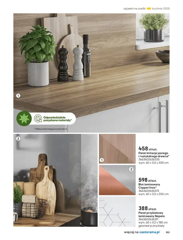 Castorama - gazetka promocyjna Katalog Kuchnie 2025 od poniedziałku 19.05 do wtorku 30.09 - strona 103