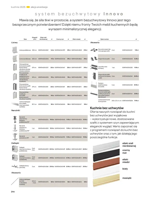 Castorama - gazetka promocyjna Katalog Kuchnie 2025 od poniedziałku 19.05 do wtorku 30.09 - strona 244