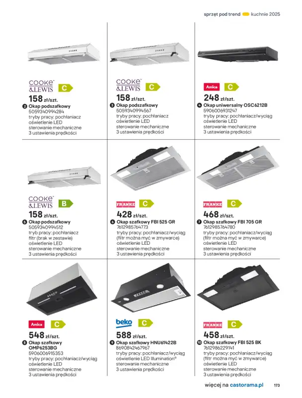 Castorama - gazetka promocyjna Katalog Kuchnie 2025 od poniedziałku 19.05 do wtorku 30.09 - strona 173