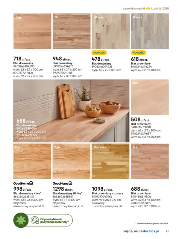 Castorama - gazetka promocyjna Katalog Kuchnie 2025 od poniedziałku 19.05 do wtorku 30.09 - strona 97