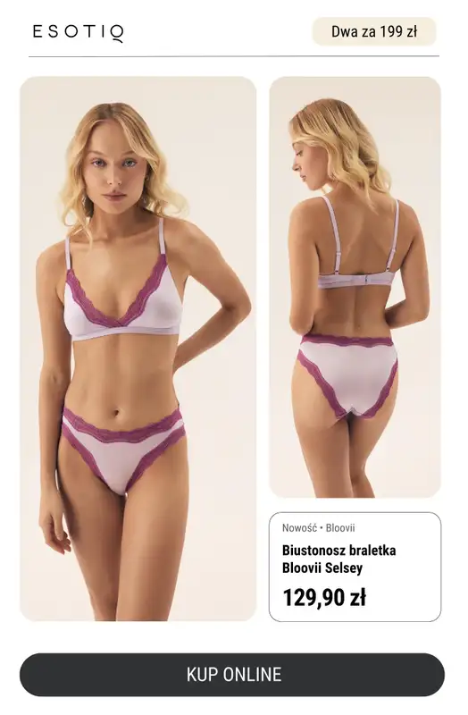 Esotiq - gazetka promocyjna Dwa biustonosze za 199 zł - podwójna radość na Dzień Mamy od czwartku 22.05 do czwartku 29.05 - strona 6
