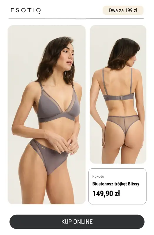 Esotiq - gazetka promocyjna Dwa biustonosze za 199 zł - podwójna radość na Dzień Mamy od czwartku 22.05 do czwartku 29.05 - strona 11