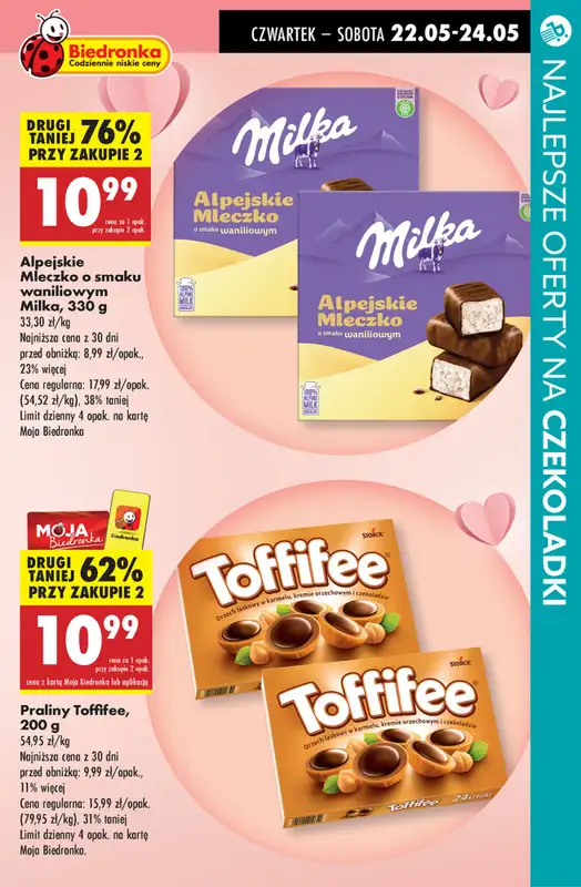 #Dzień Matki - gazetka promocyjna Czekoladki dla Mamy - przegląd sklepów od czwartku 22.05 do poniedziałku 26.05 - strona 14