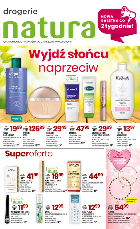 Drogerie Natura - gazetka promocyjna Gazetka od piątku 23.05 do środy 04.06