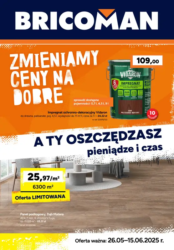 Bricoman - gazetka promocyjna Gazetka od poniedziałku 26.05 do niedzieli 15.06