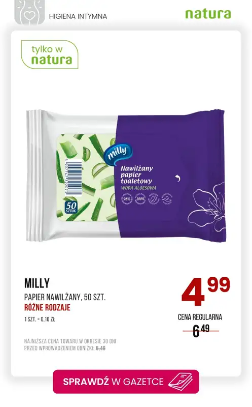 Drogerie Natura - gazetka promocyjna Higiena intymna - produkty w obniżonych cenach! od poniedziałku 26.05 do środy 04.06 - strona 8