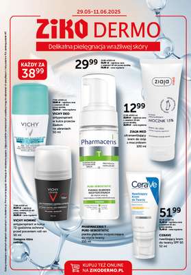 Ziko Dermo - gazetka promocyjna Gazetka Delikatna pielęgnacja wrażliwej skóry od czwartku 29.05 do środy 11.06