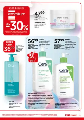 Ziko Dermo - gazetka promocyjna Gazetka Delikatna pielęgnacja wrażliwej skóry od czwartku 29.05 do środy 11.06 - strona 15