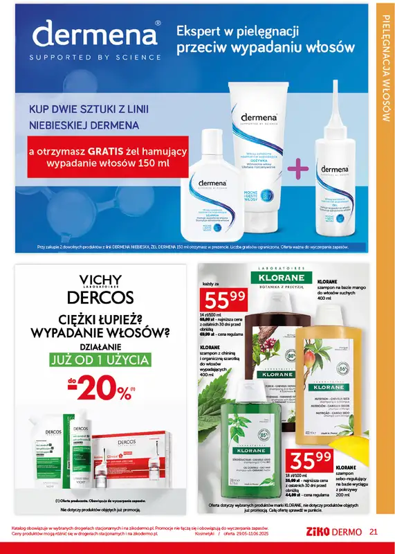 Ziko Dermo - gazetka promocyjna Gazetka Delikatna pielęgnacja wrażliwej skóry od czwartku 29.05 do środy 11.06 - strona 21