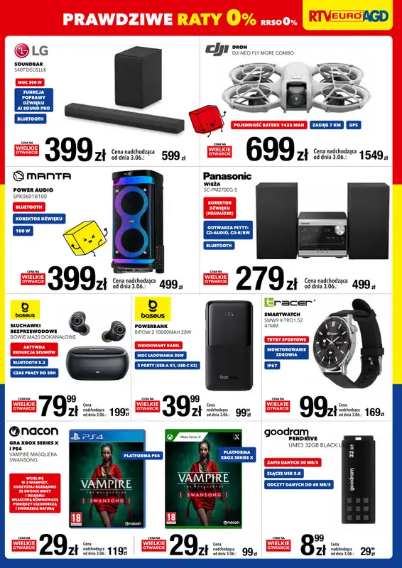 RTV EURO AGD - gazetka promocyjna Wielkie Otwarcie – Kęty (PH Kęty) -  30.05.2025 (piątek) – godz. 8:00 od piątku 30.05 do poniedziałku 02.06 - strona 3