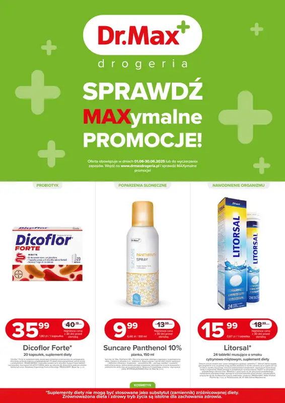 Dr.Max Drogeria - gazetka promocyjna MAXymalne promocje od niedzieli 01.06 do poniedziałku 30.06