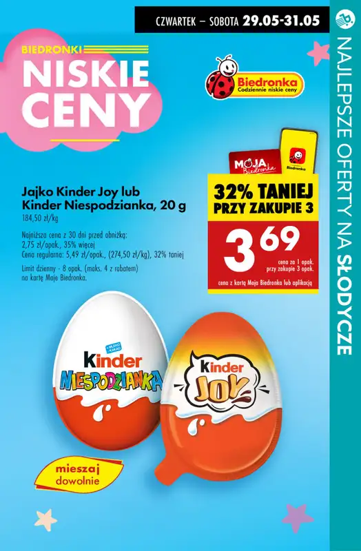 #Dzień Dziecka - gazetka promocyjna Najlepsze oferty na SŁODYCZE na DZIEŃ DZIECKA od czwartku 29.05 do soboty 31.05 - strona 16