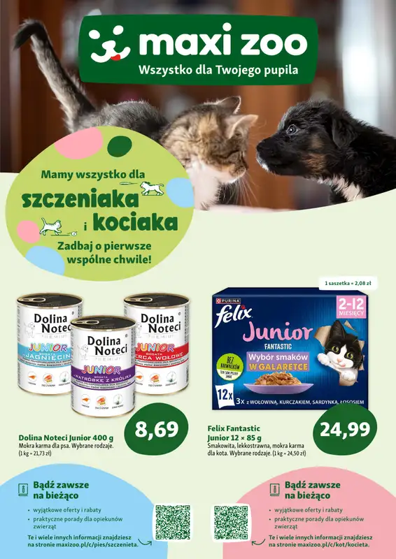 MAXI ZOO - gazetka promocyjna Maxi Zoo - Wszystko dla szczeniaka i kociaka od niedzieli 01.06 do poniedziałku 30.06