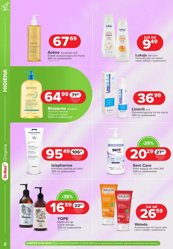 Dr.Max Drogeria - gazetka promocyjna Gazetka od niedzieli 01.06 do poniedziałku 30.06 - strona 8