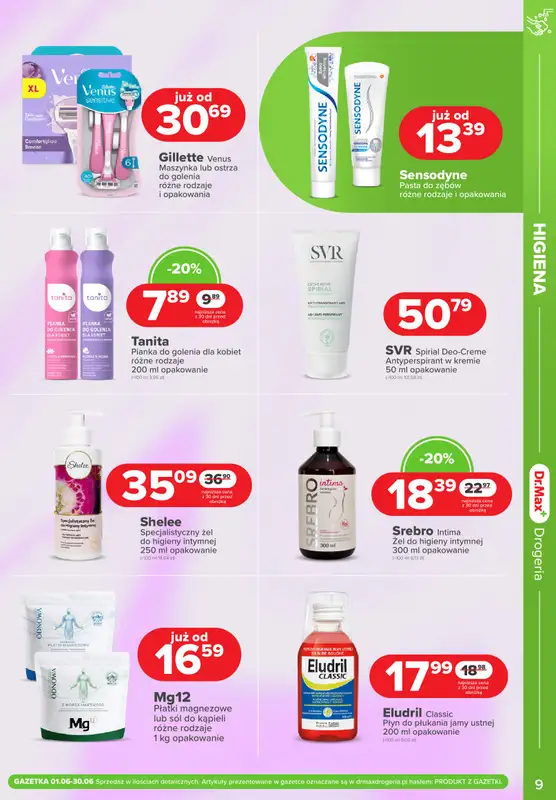Dr.Max Drogeria - gazetka promocyjna Gazetka od niedzieli 01.06 do poniedziałku 30.06 - strona 9