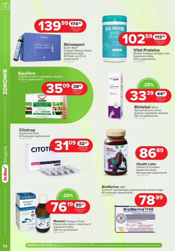 Dr.Max Drogeria - gazetka promocyjna Gazetka od niedzieli 01.06 do poniedziałku 30.06 - strona 14