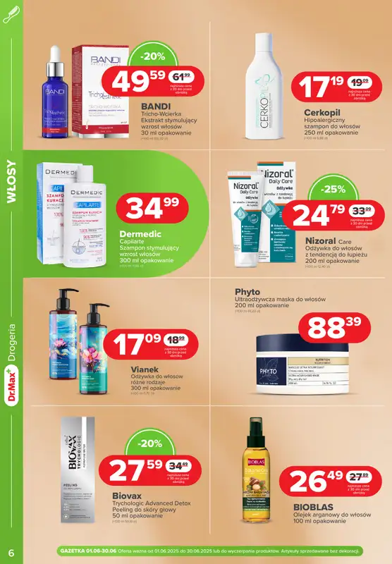 Dr.Max Drogeria - gazetka promocyjna Gazetka od niedzieli 01.06 do poniedziałku 30.06 - strona 6