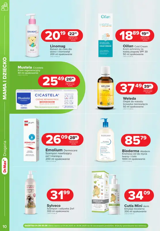 Dr.Max Drogeria - gazetka promocyjna Gazetka od niedzieli 01.06 do poniedziałku 30.06 - strona 10