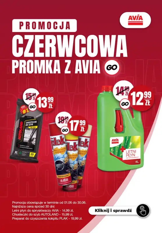 AVIA Stacje Paliw - gazetka promocyjna Promocja czerwcowa od niedzieli 01.06 do poniedziałku 30.06