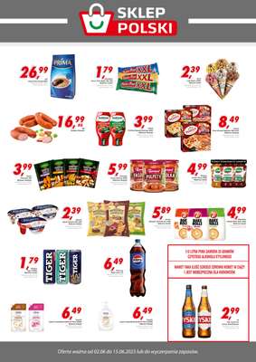 Sklep Polski - gazetka promocyjna Plakat promocyjny od poniedziałku 02.06 do niedzieli 15.06