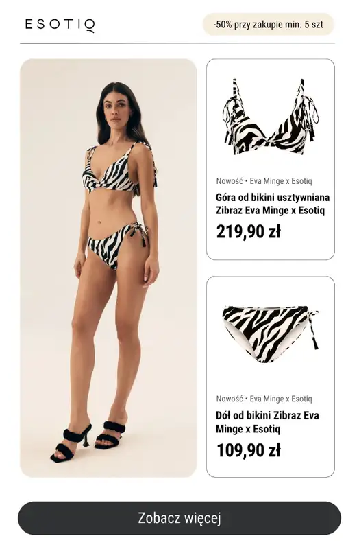 Esotiq - gazetka promocyjna -50% przy zakupie min. 5 sztuk od środy 04.06 do niedzieli 15.06 - strona 9