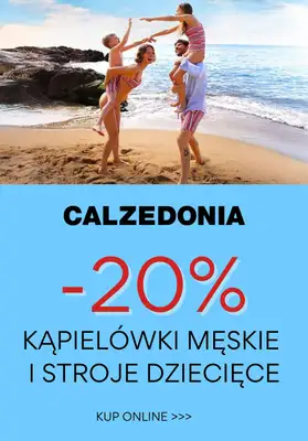 Calzedonia - gazetka promocyjna -20% na kąpielówki męskie i stroje dziecięce od wtorku 03.06 