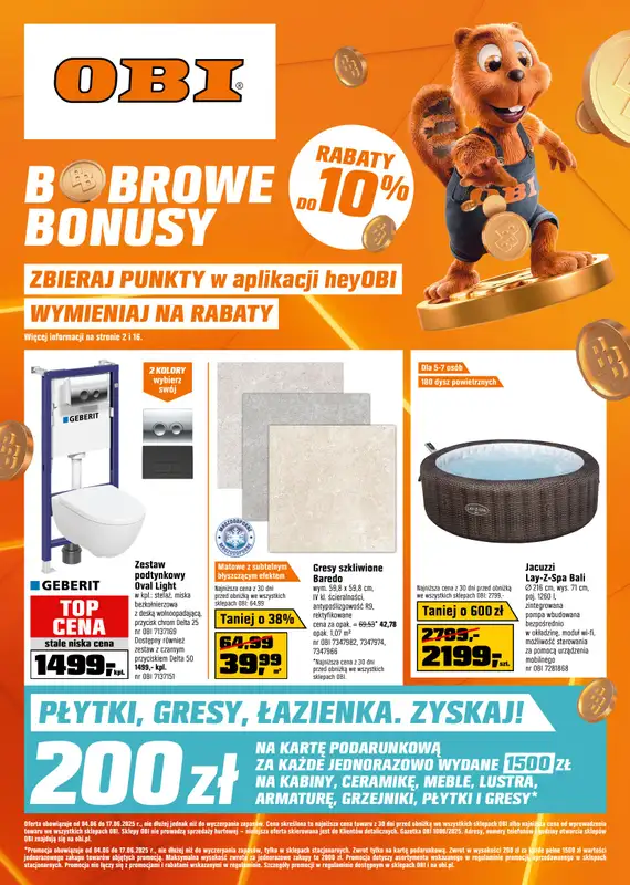 OBI - gazetka promocyjna Gazetka od środy 04.06 do wtorku 17.06